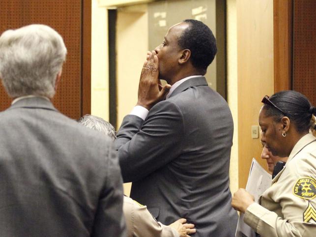 Conrad Murray podczas ogłaszania wyroku