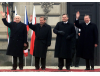 W sumie w komunistycznych więzieniach Havel spędził około pięciu lat. Tam też znacząco pogorszył się stan jego zdrowia; na zdjęciu prezydenci Polski, Węgier, Czech i Słowacji na spotkaniu Trójkąta Weimarskiego w Pszczynie