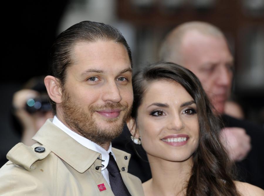 Tom Hardy i Charlotte Riley na premierze filmu "Mroczny rycerz powstaje" w Londynie