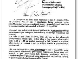 Usprawiedliwienie Tadeusza Woźniaka