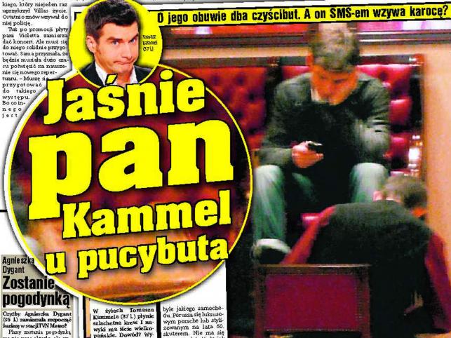 Pucybut obsługuje Tomasza Kammela