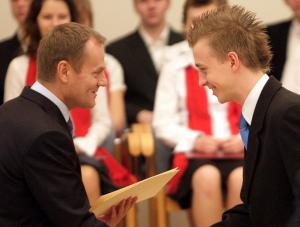 Donald Tusk na spotkaniu ze stypendystami