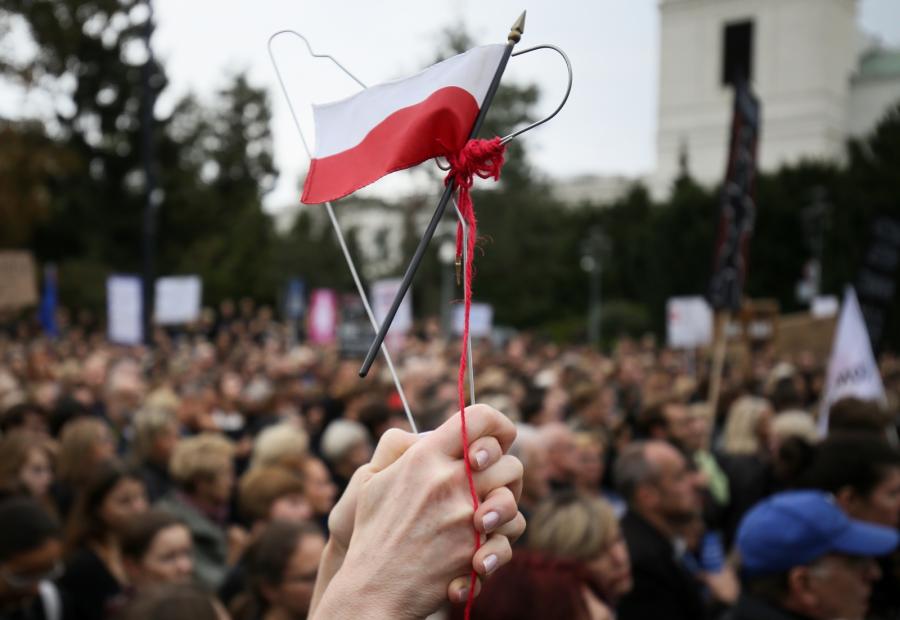 CZARNY PROTEST PRZED SEJMEM