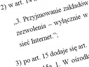 Zagadkowy dopisek w ustawie hazardowej